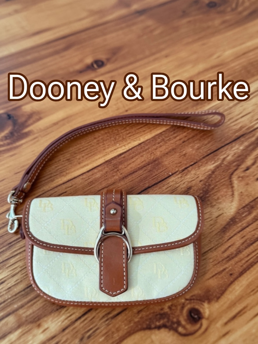 Dooney & Bourke Canvas & Leather Wristlet Clutch